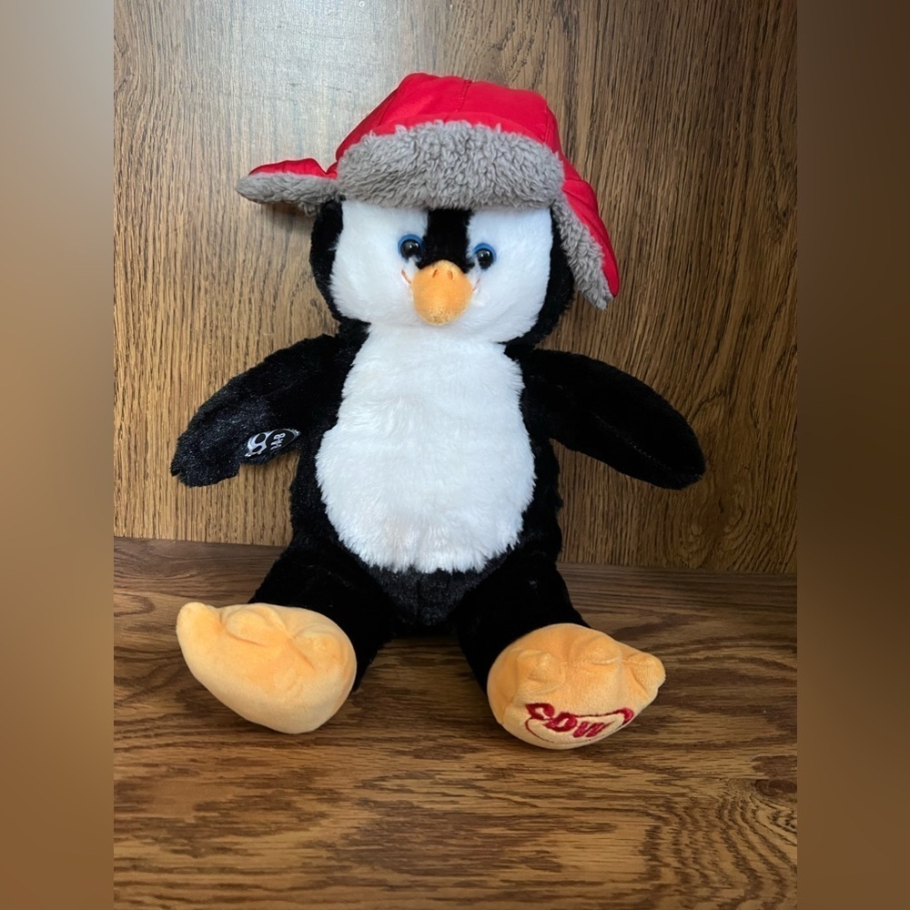 Build A Bear CDW Penguin with a red hat‎